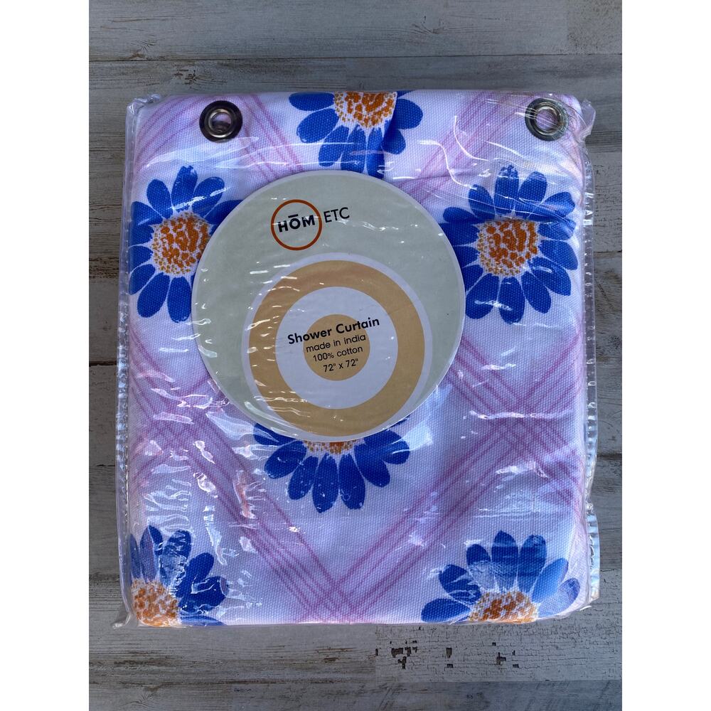 HOM ETC Cotton Floral Shower Curtain 72" x 72" C100836